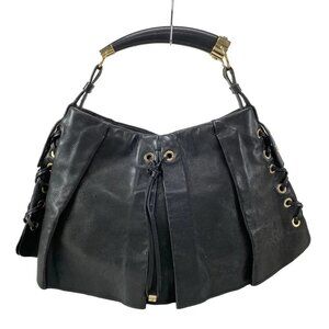 YvesSaintLaurent rivegauche (YSL) Mombasa 135458 Black Leather Handbag